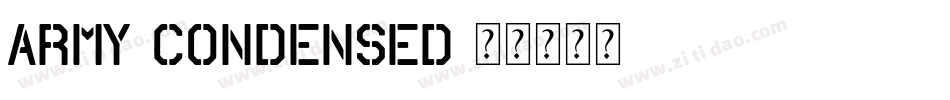 Army Condensed字体转换
